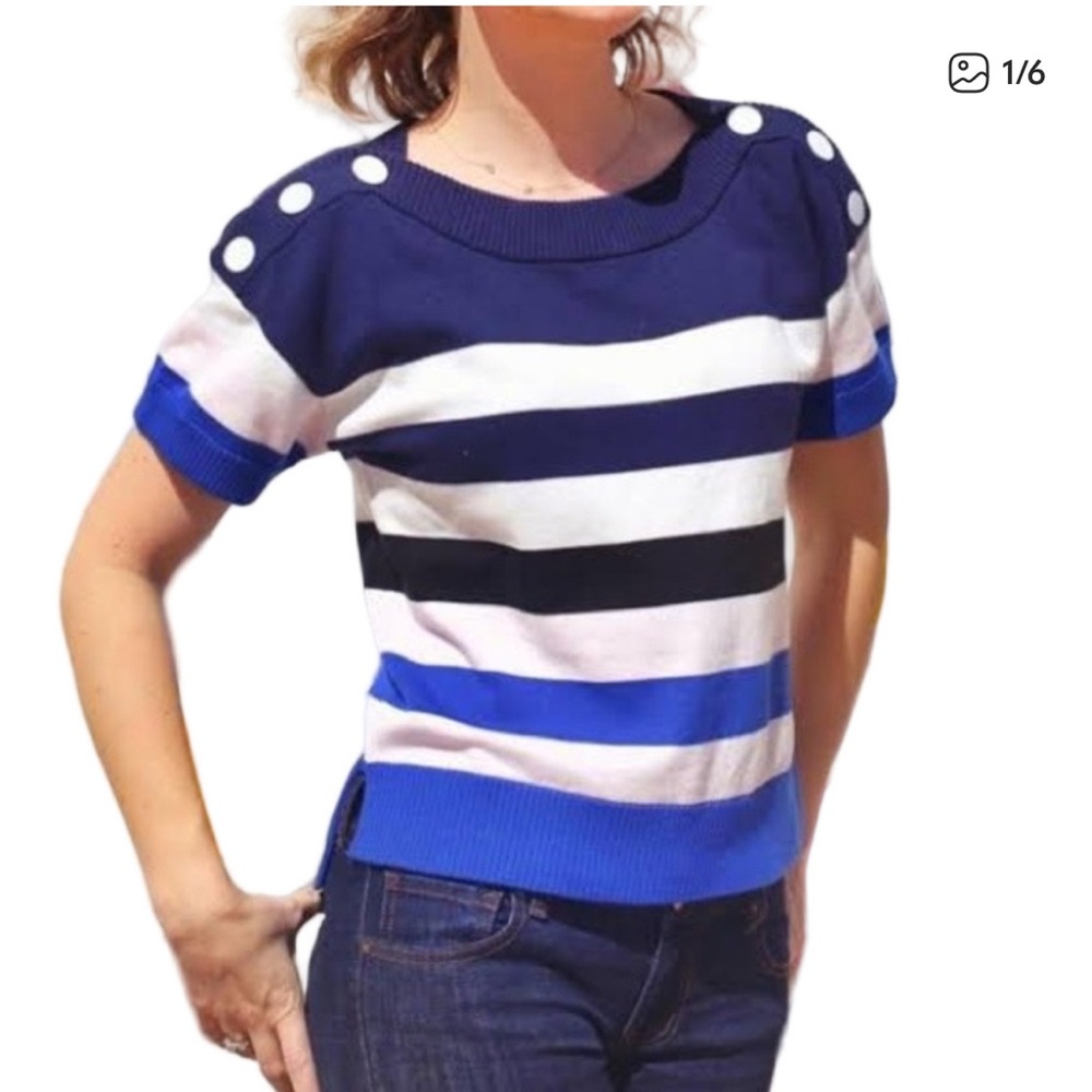 NWT CAbi #5448 Sailor Pullover play stripe